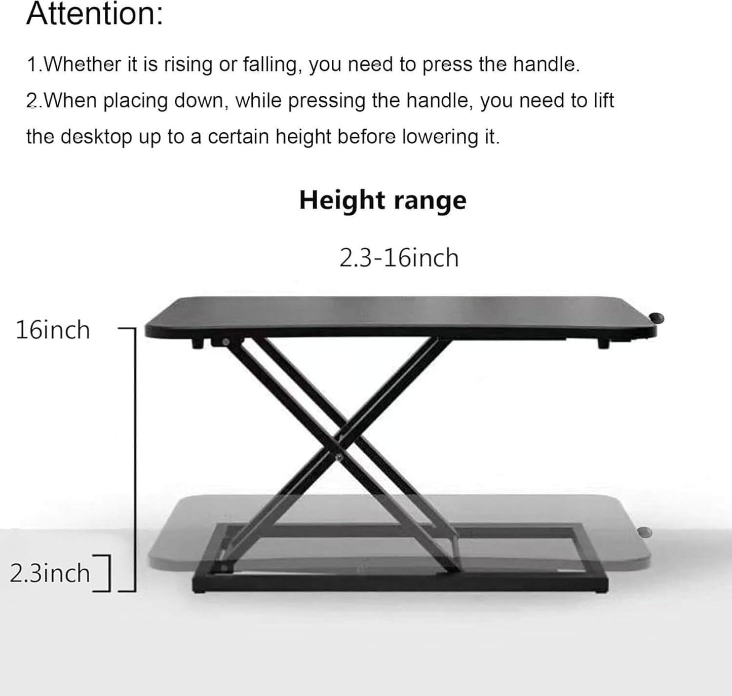 Raathionty Standing Desk Converter Adjustable Height