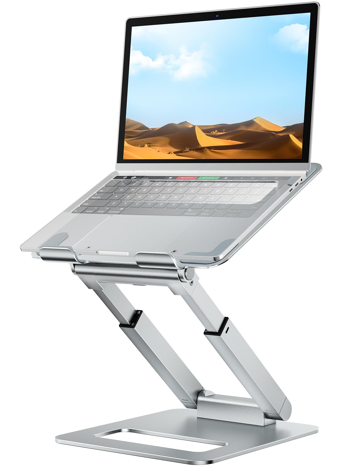 Adjustable Laptop Stand Telescopic Rotating Ergonomic Height Riser Foldable Desk Holder