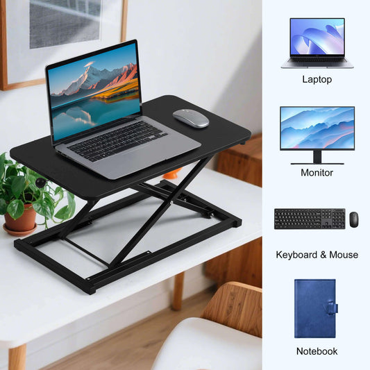 Standing Desk Converter Keyboard Riser Adjustable Height Sit Stand Desktop Workstation Ergonomic Home Office Desk