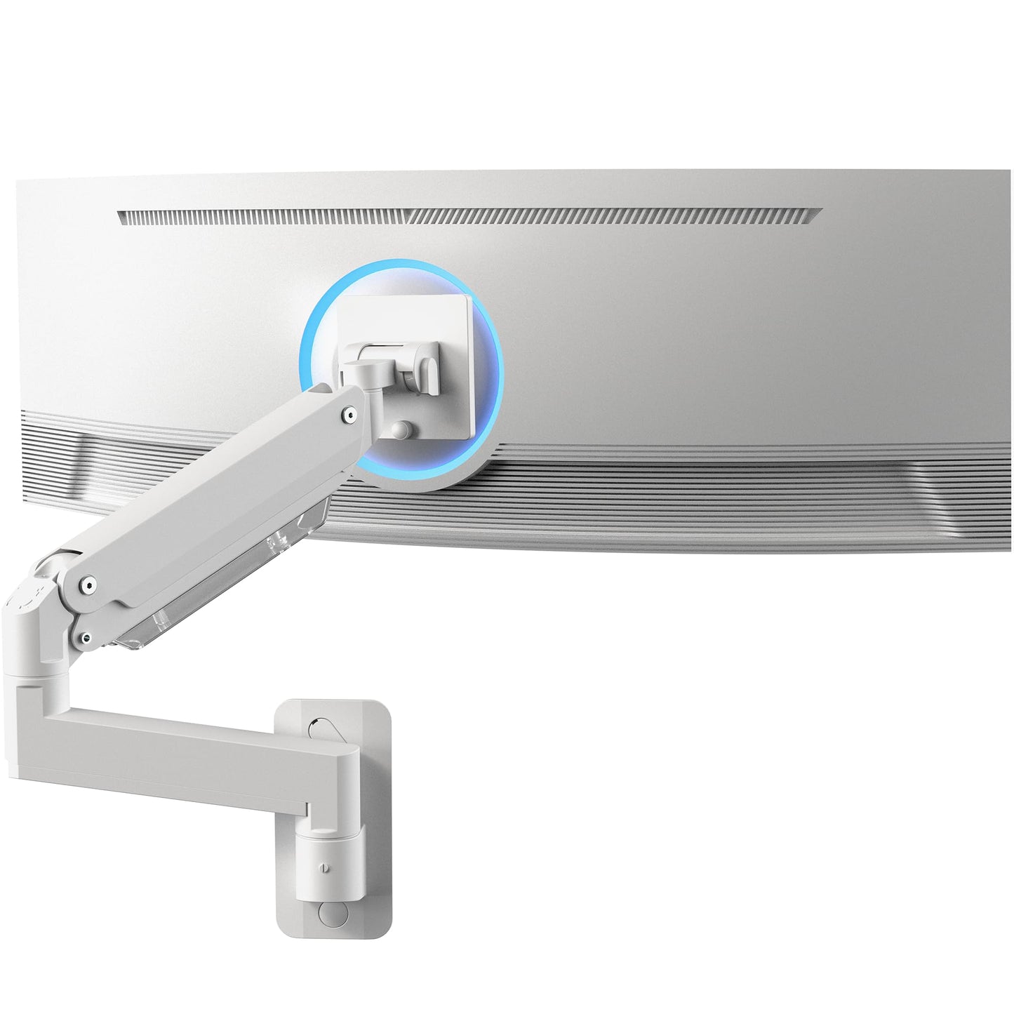 Premium Aluminum Heavy Duty Monitor Arm Ultrawide Screen Wall Mount Pneumatic Height Adjustable Single Arm VESA 100x100 Support