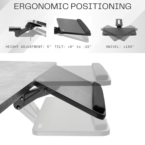 Adjustable Under Desk Keyboard Tray Ergonomic Mount Platform Slide-Out Mouse Shelf Desk Drawer Workstation