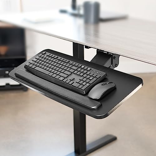 Adjustable Under Desk Keyboard Tray Ergonomic Mount Platform Slide-Out Mouse Shelf Desk Drawer Workstation
