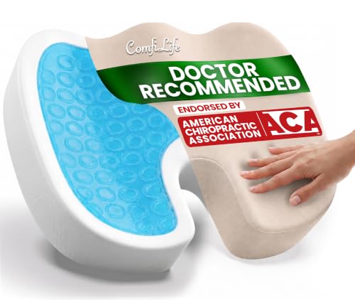 Gel Memory Foam Seat Cushion Ergonomic Tailbone Sciatica Pain Relief Office Car Support