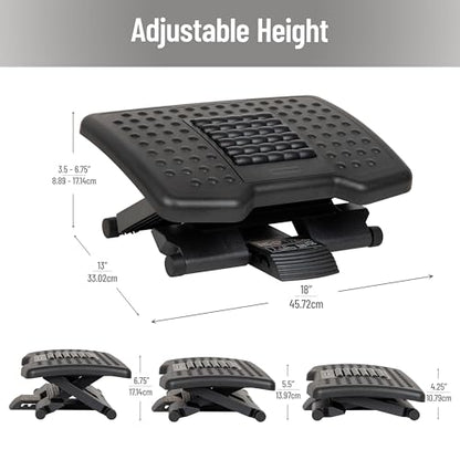 Mind Reader Foot Rest, Foot Stool, Under Desk at Work, Ergonomic