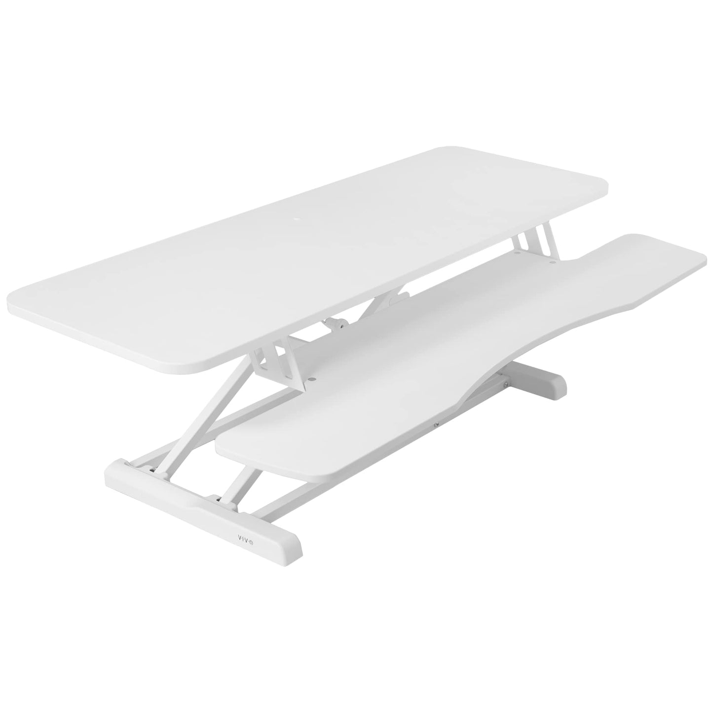 Height Adjustable Desk Converter Sit Stand Workstation Dual Monitor Laptop Riser Wide Keyboard Tray