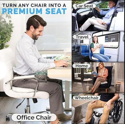 Gel Memory Foam Seat Cushion Ergonomic Tailbone Sciatica Pain Relief Office Car Support