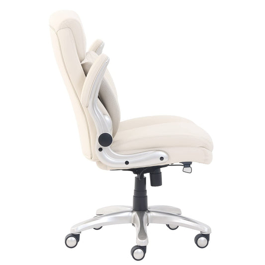 Ergonomic High Back Leather Executive Office Chair Rhombus Stitched Design