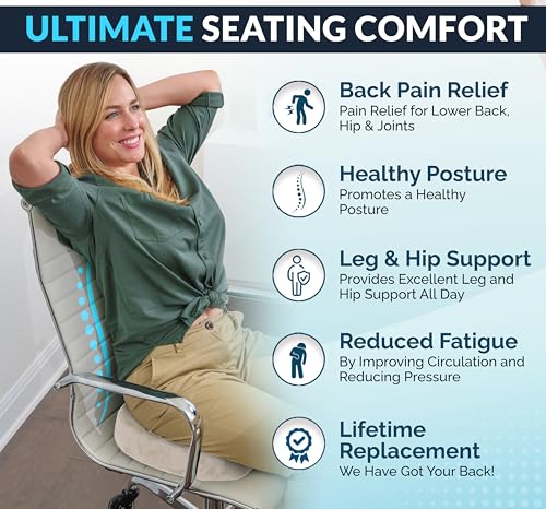 Gel Memory Foam Seat Cushion Ergonomic Tailbone Sciatica Pain Relief Office Car Support
