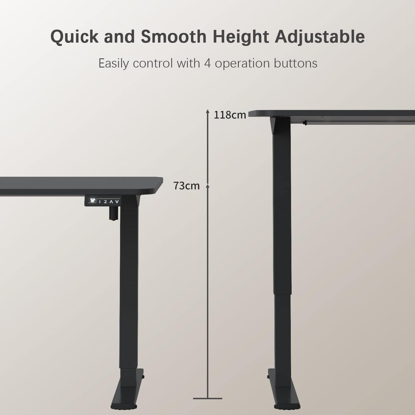 Electric Height Adjustable Standing Desk Memory Preset Sit Stand Desk Home Office T-Shaped Metal Frame