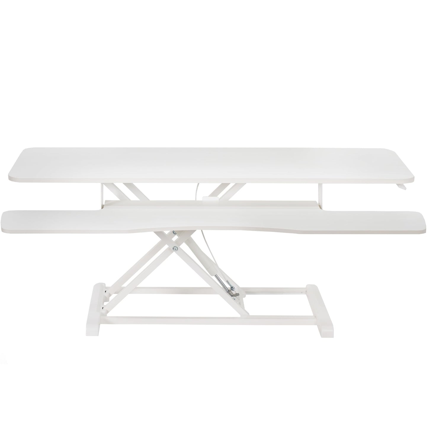 Height Adjustable Desk Converter Sit Stand Workstation Dual Monitor Laptop Riser Wide Keyboard Tray