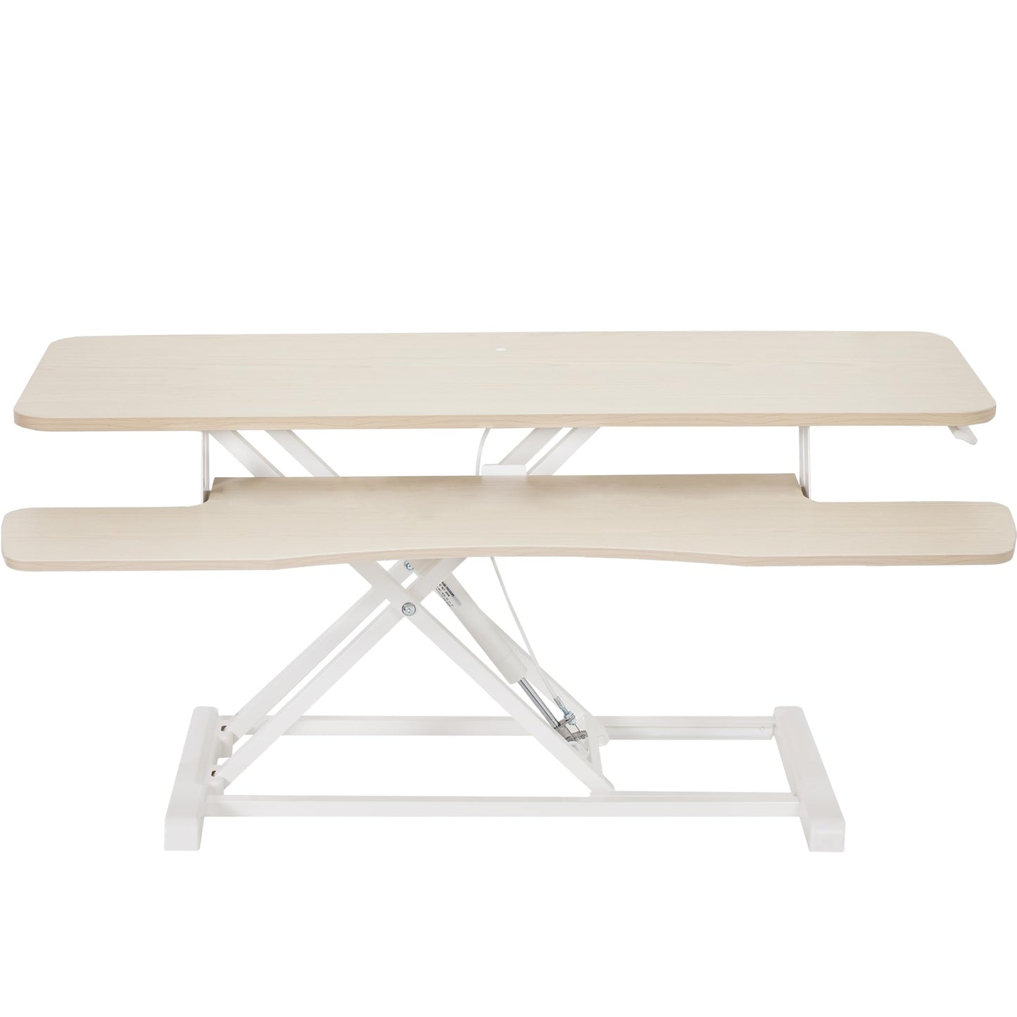 Height Adjustable Desk Converter Sit Stand Workstation Dual Monitor Laptop Riser Wide Keyboard Tray