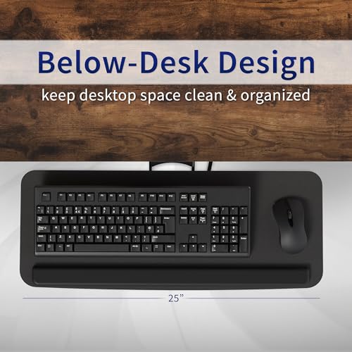 Adjustable Under Desk Keyboard Tray Ergonomic Mount Platform Slide-Out Mouse Shelf Desk Drawer Workstation