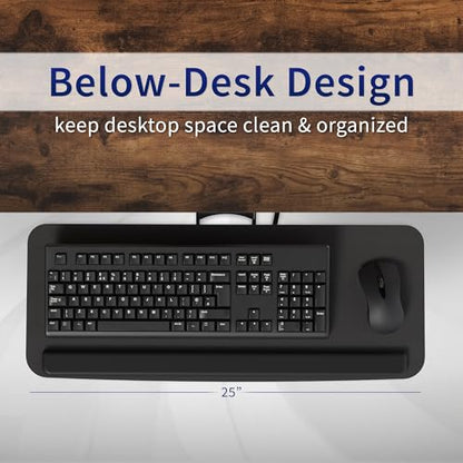 Adjustable Under Desk Keyboard Tray Ergonomic Mount Platform Slide-Out Mouse Shelf Desk Drawer Workstation