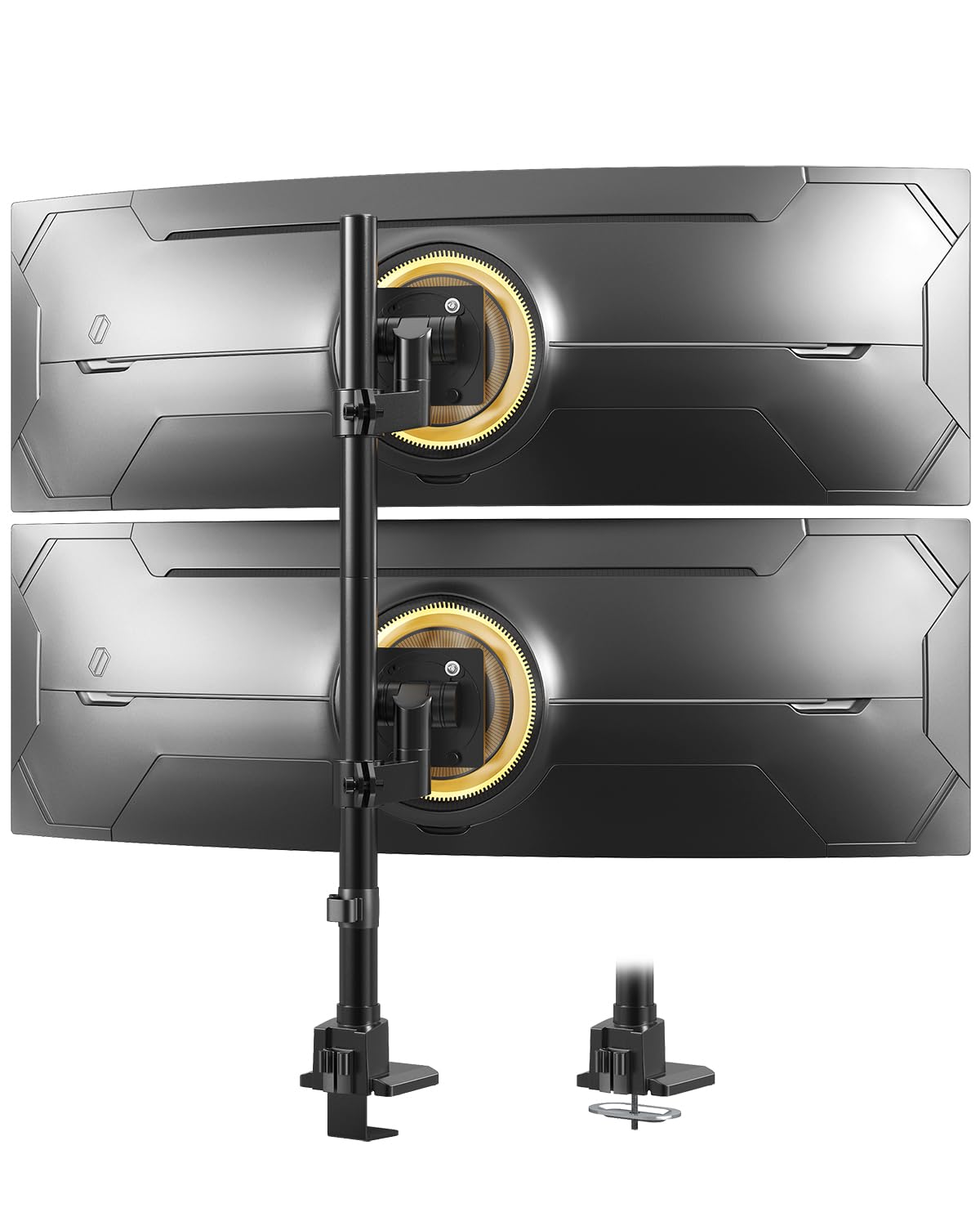 Dual Monitor-Arm Ultrawide Heavy Duty - 24-57 inch Vertical Dual Monitor Mount