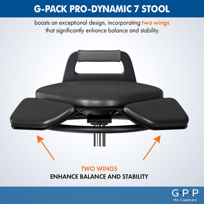 Ergonomic Standing Desk Stool Adjustable Height 360° Swivel Leaning Chair