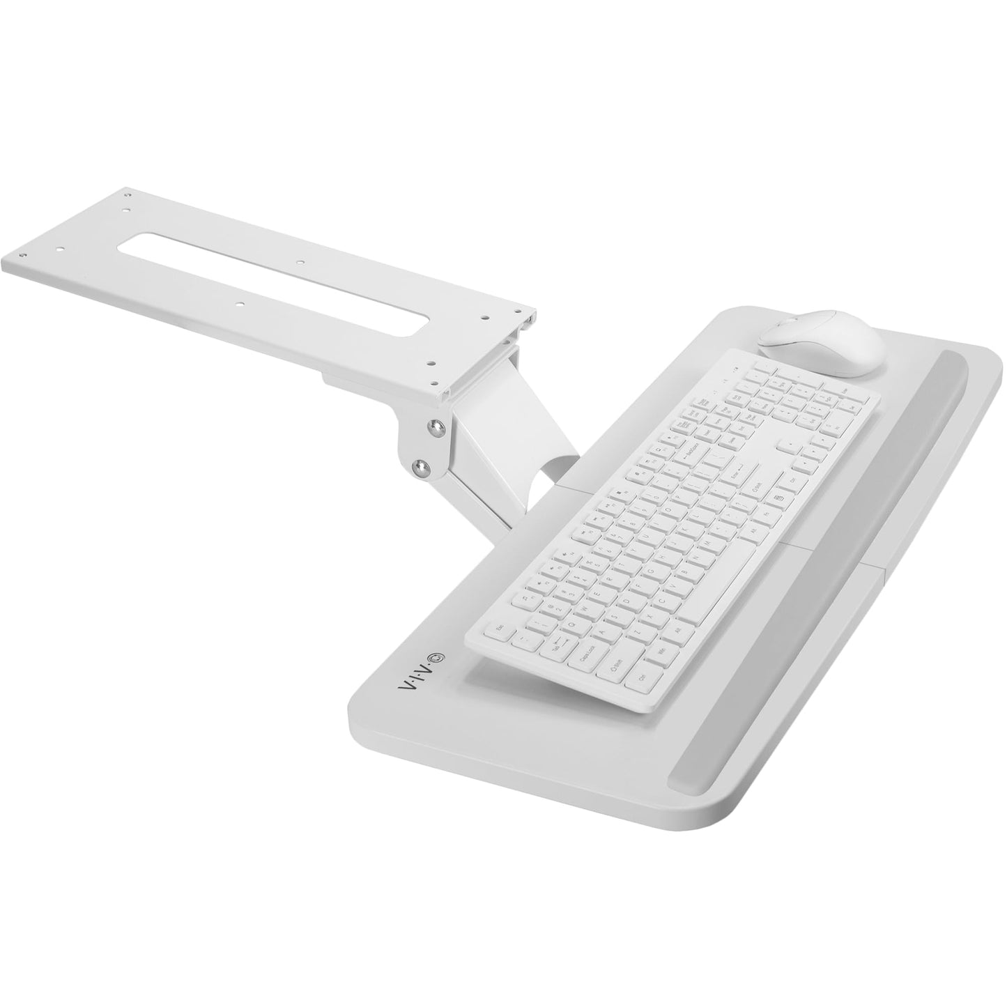 Adjustable Under Desk Keyboard Tray Ergonomic Mount Platform Slide-Out Mouse Shelf Desk Drawer Workstation