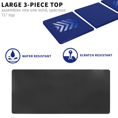Universal Table Top for Height Adjustable Desk Frame Extra Wide 3 Section Desktop Home Office Surface