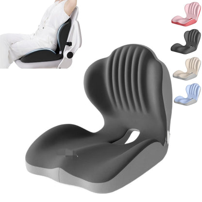 2-in-1 Memory Foam Seat and Lumbar Support Cushion L-Shaped Ergonomic Non-Slip Breathable Office Car Home Support
