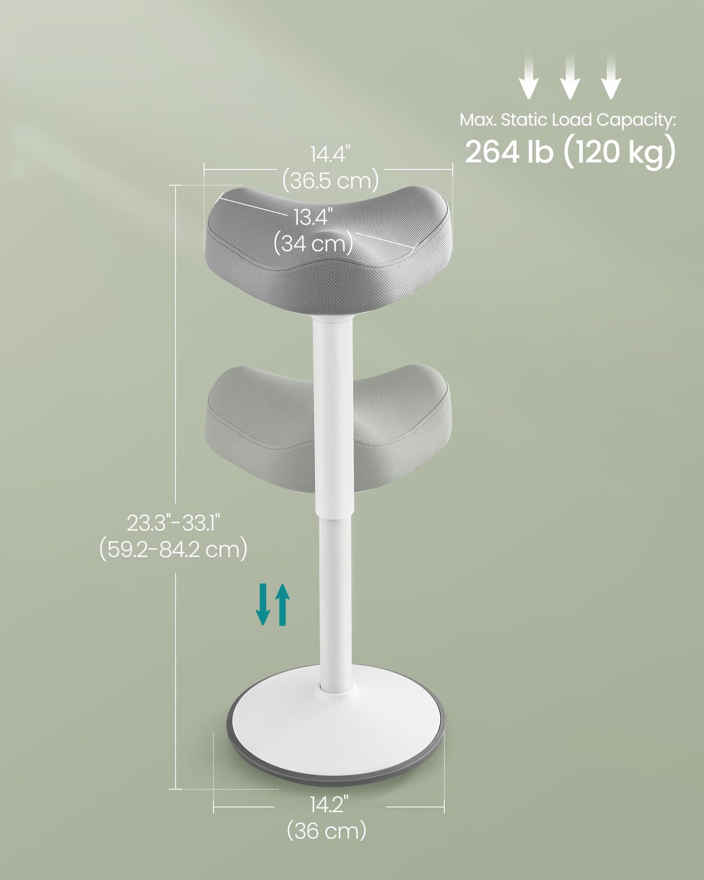 SONGMICS Ergonomic Wobble Stool