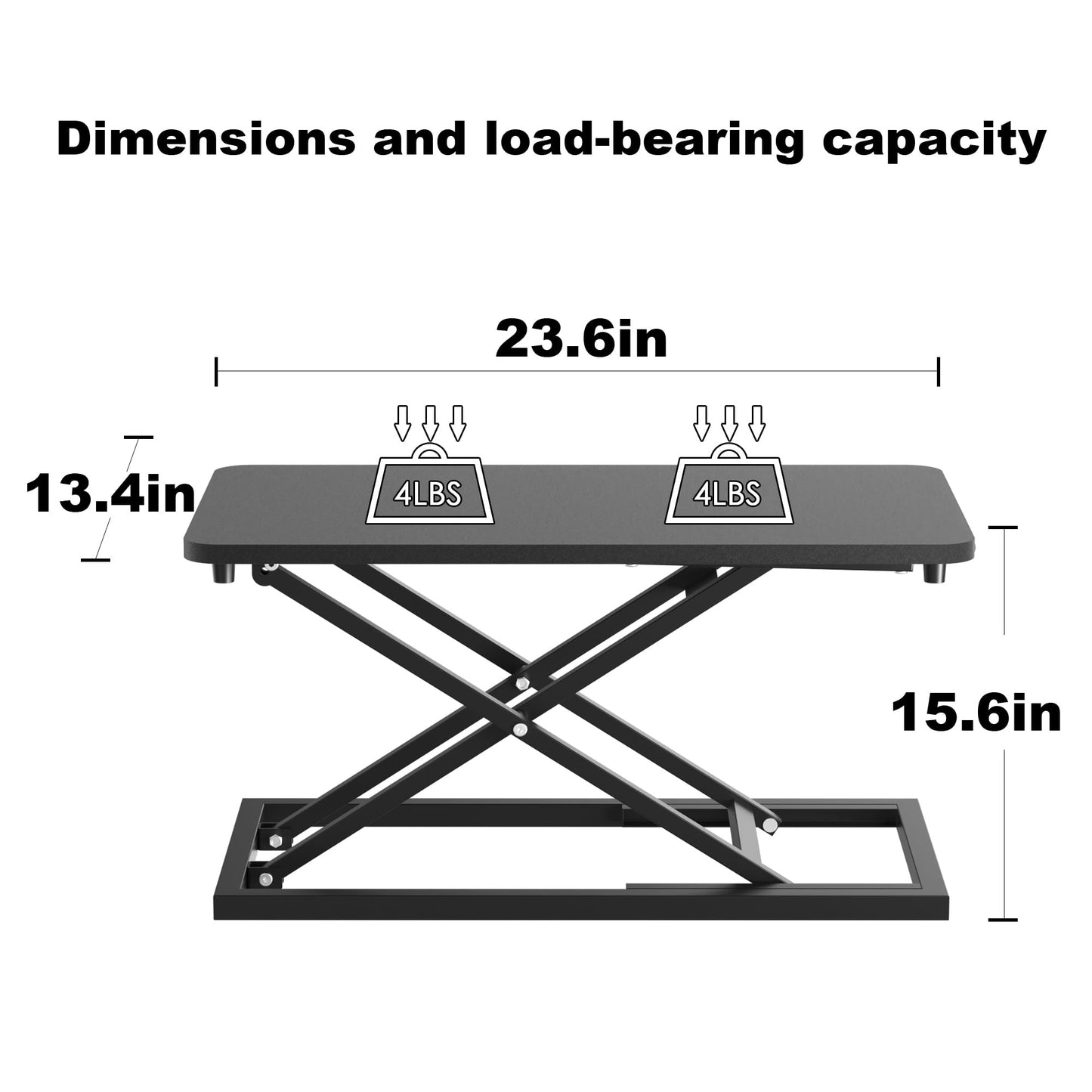 Small Scissor Lift Keyboard Riser Standing Desk Converter Adjustable Height Sit Stand Workstation Ergonomic Keyboard and Mouse Tray