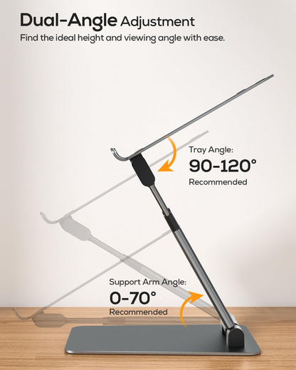 Adjustable Height Laptop Stand Ergonomic Riser Portable Desk Holder for 10–17 Inch Laptops