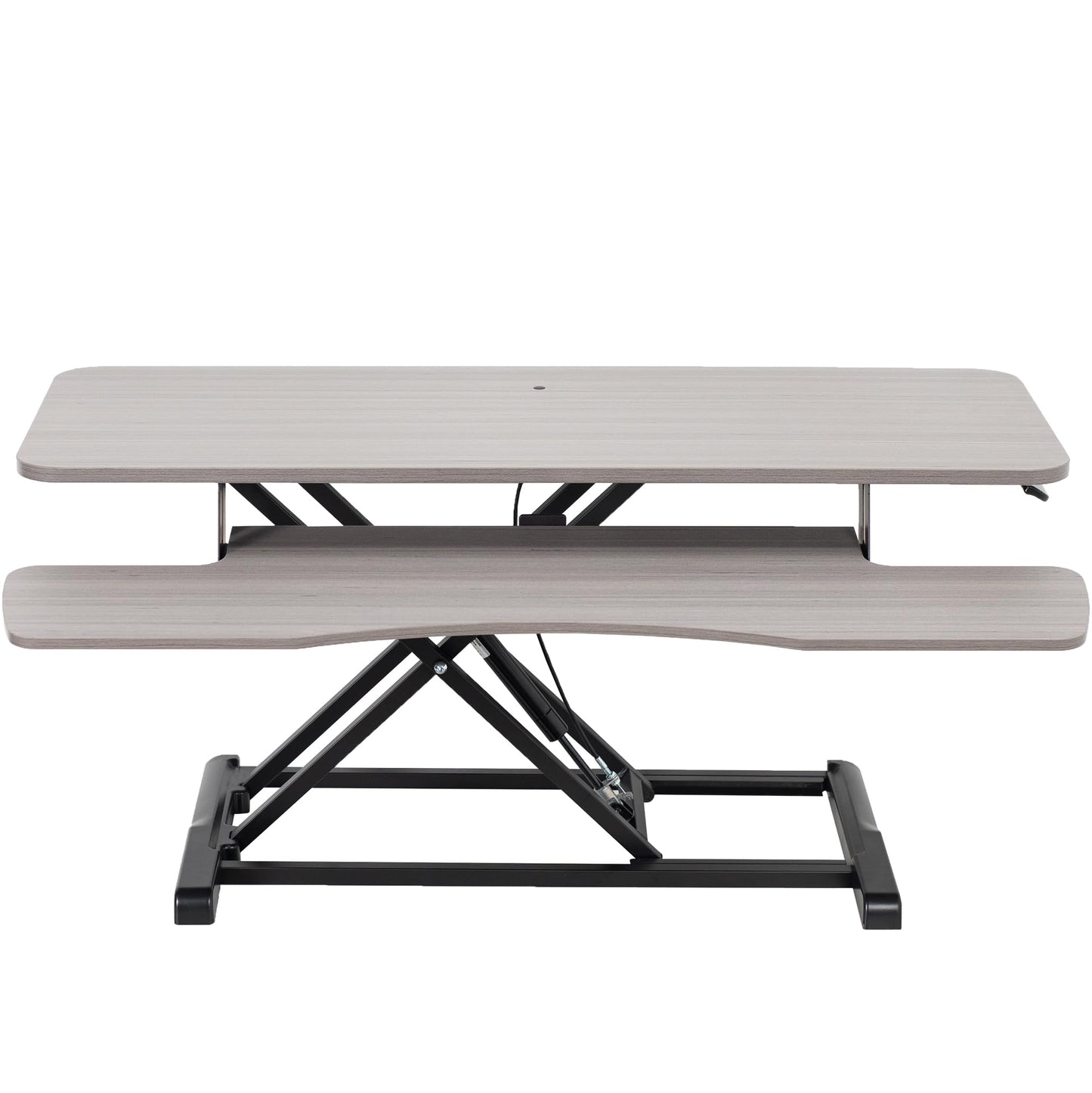 Height Adjustable Desk Converter Sit Stand Workstation Dual Monitor Laptop Riser Wide Keyboard Tray