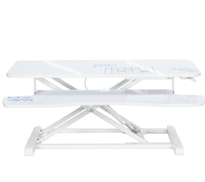 Height Adjustable Desk Converter Sit Stand Workstation Dual Monitor Laptop Riser Wide Keyboard Tray