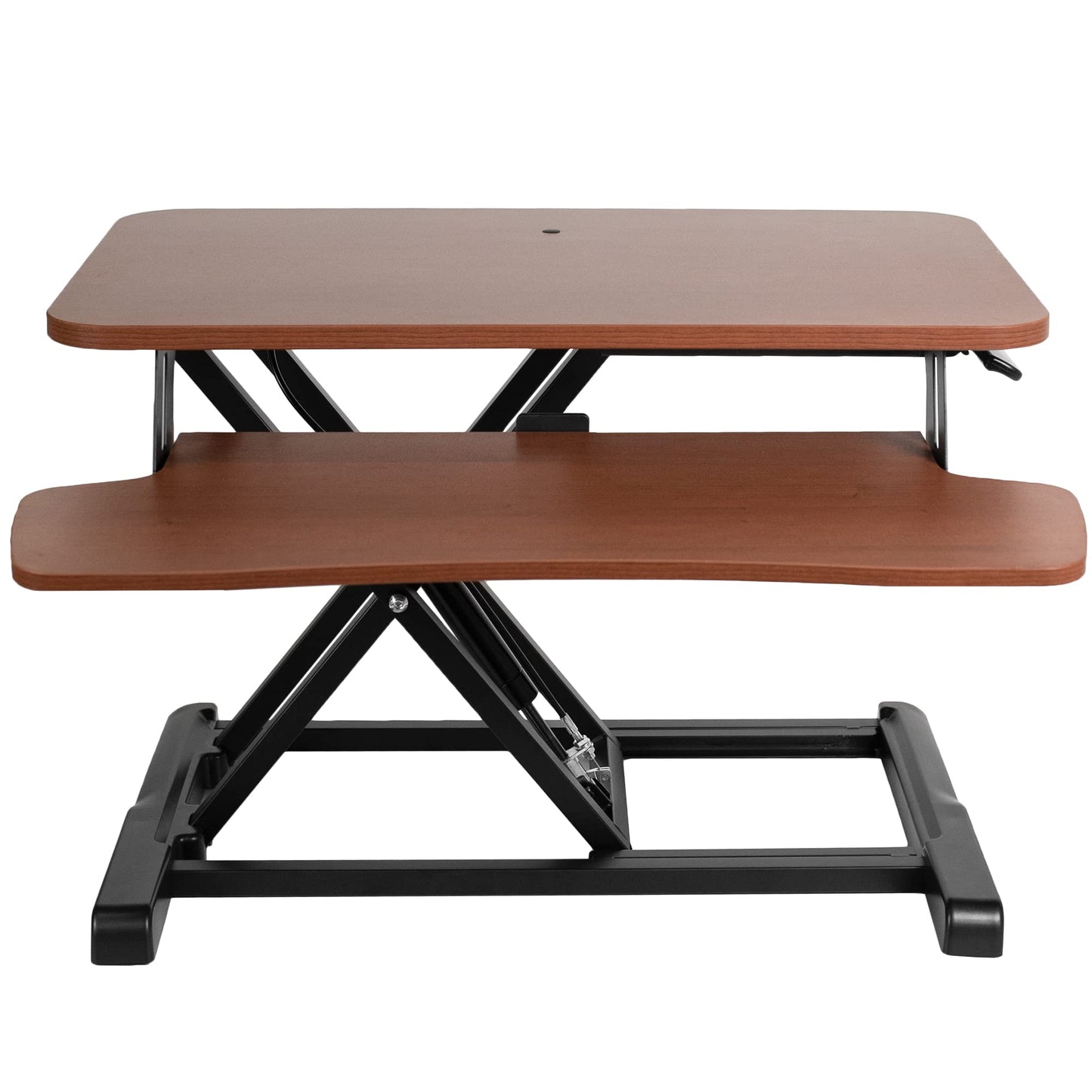 Height Adjustable Desk Converter Sit Stand Workstation Dual Monitor Laptop Riser Wide Keyboard Tray