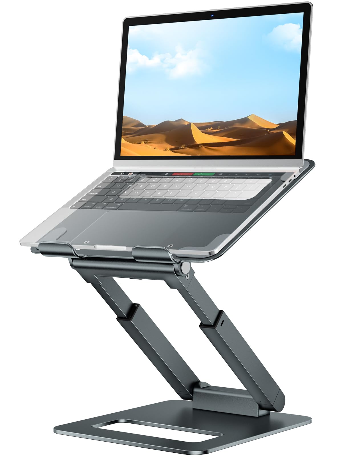 Adjustable Laptop Stand Telescopic Rotating Ergonomic Height Riser Foldable Desk Holder
