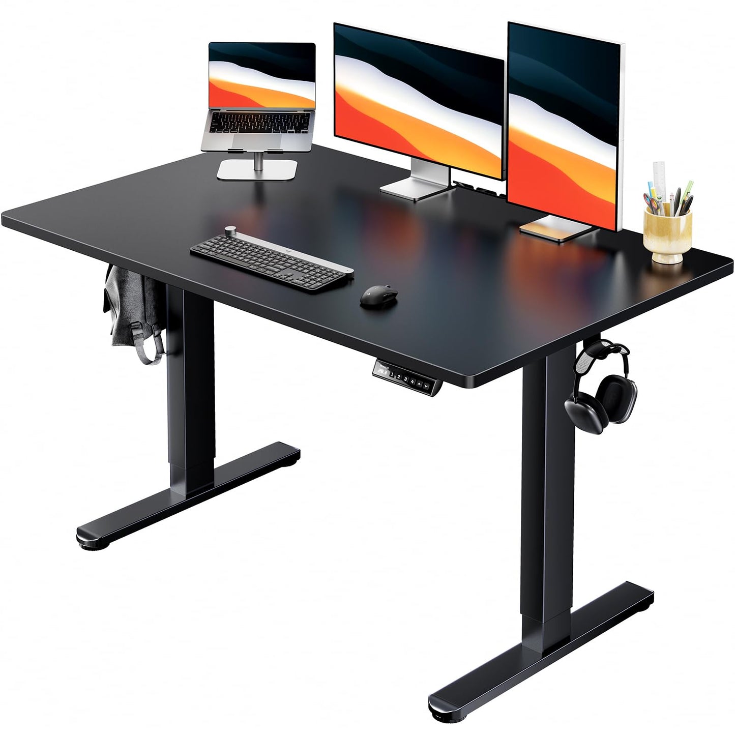 Electric Standing Desk Adjustable Height Sit Stand Desk with Memory Settings Home Office Desk