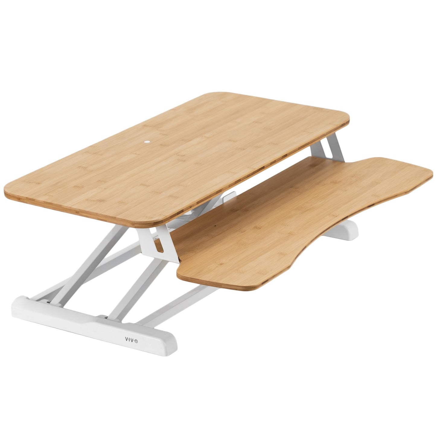 Height Adjustable Desk Converter Sit Stand Workstation Dual Monitor Laptop Riser Wide Keyboard Tray