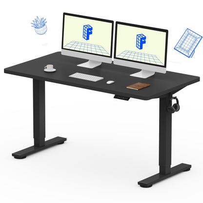 Electric Standing Desk Adjustable Height One Piece Desktop 4 Memory Presets Stable Home Office Desk