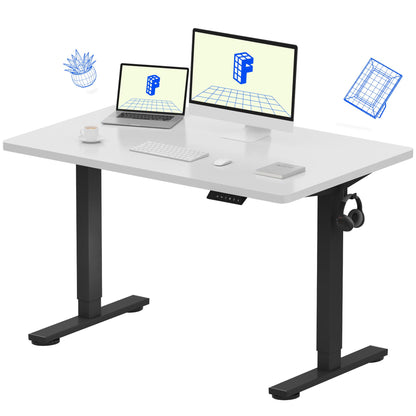 Electric Standing Desk Adjustable Height One Piece Desktop 4 Memory Presets Stable Home Office Desk