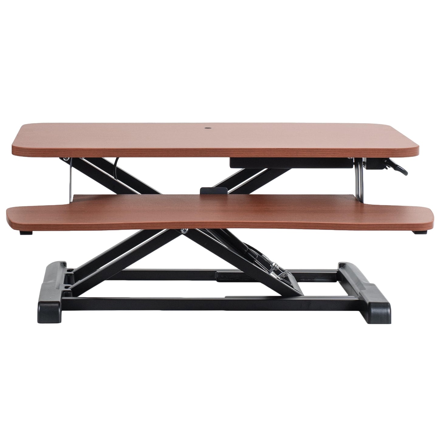 Height Adjustable Desk Converter Sit Stand Workstation Dual Monitor Laptop Riser Wide Keyboard Tray