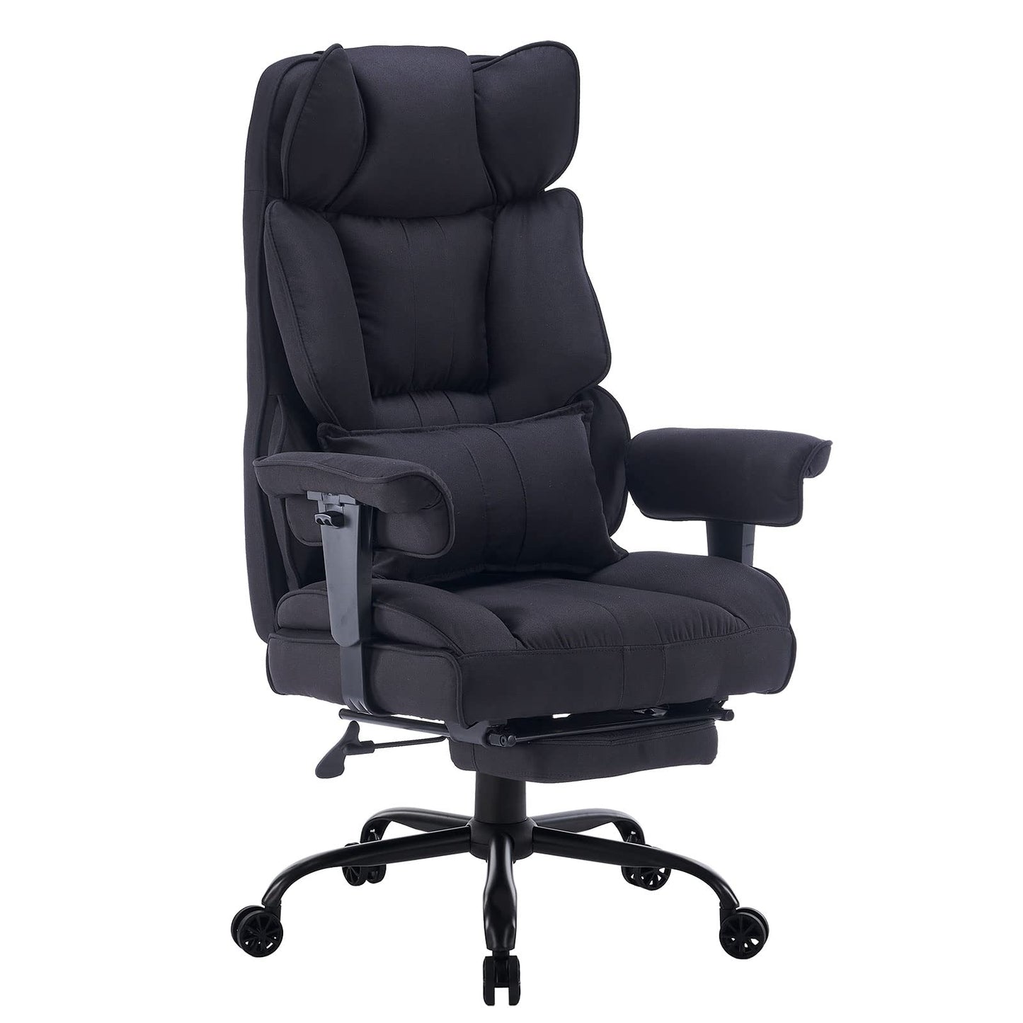 Big and Tall High Back Executive Office Chair with Footrest 400lb Capacity Fabric Ergonomic Computer Chair
