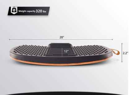 Standing Desk Anti Fatigue Mat with Wobble Balance Board Wooden Ergonomic Comfort Floor Support Mat