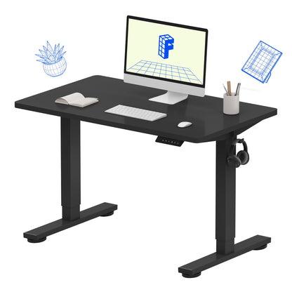 Electric Standing Desk Adjustable Height One Piece Desktop 4 Memory Presets Stable Home Office Desk