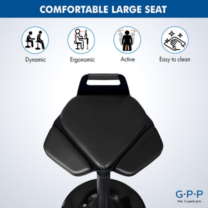 Ergonomic Standing Desk Stool Adjustable Height 360° Swivel Leaning Chair