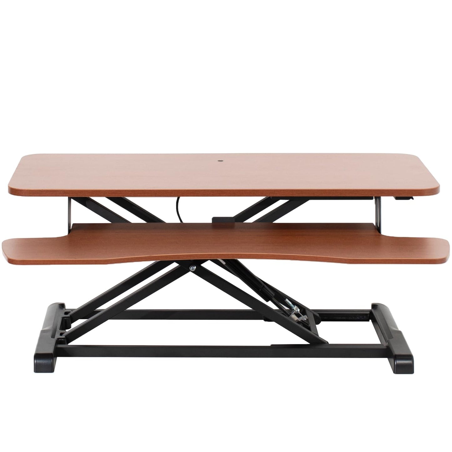Height Adjustable Desk Converter Sit Stand Workstation Dual Monitor Laptop Riser Wide Keyboard Tray