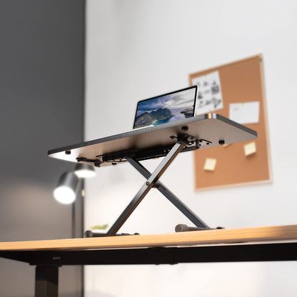 Standing Desk Converter Laptop Riser Adjustable Height Sit Stand Workstation Scissor Lift Desktop Office Desk
