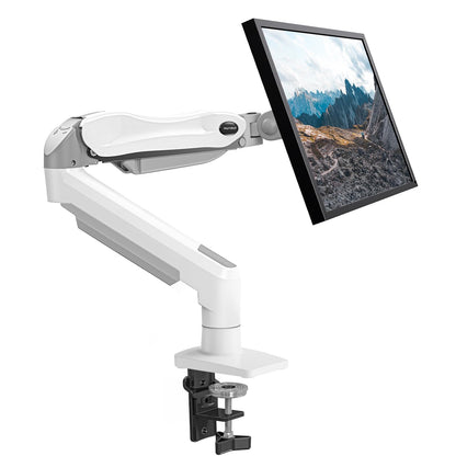 Single Monitor Mount Adjustable Monitor Arm VESA C-Clamp Grommet Base 13–32 Inch Screen Support Stand
