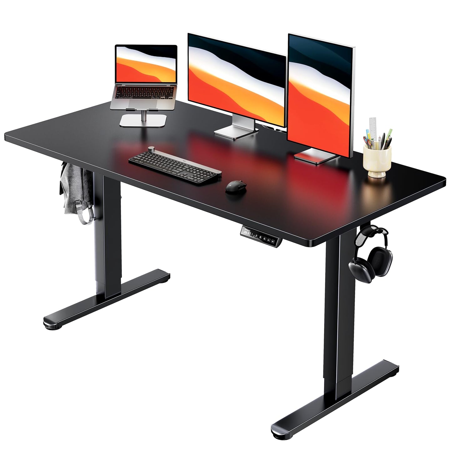 Electric Standing Desk Adjustable Height Sit Stand Desk with Memory Settings Home Office Desk