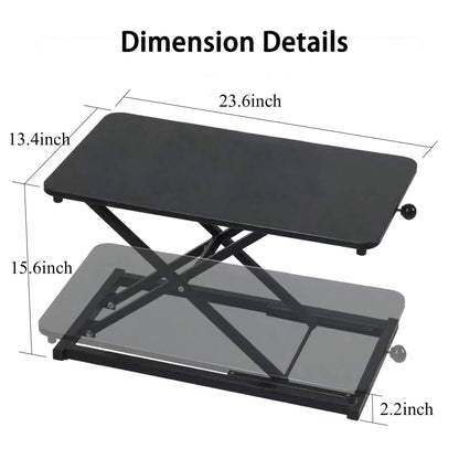 Standing Desk Converter Keyboard Riser Adjustable Height Sit Stand Desktop Workstation Ergonomic Home Office Desk