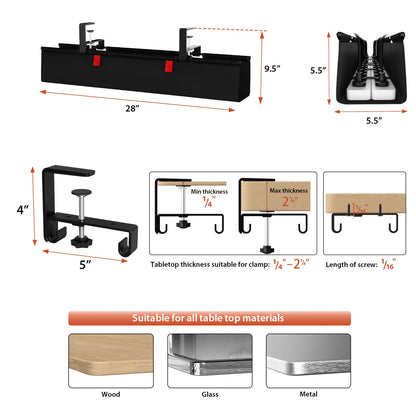 Univivi Under Desk Cable Management Tray