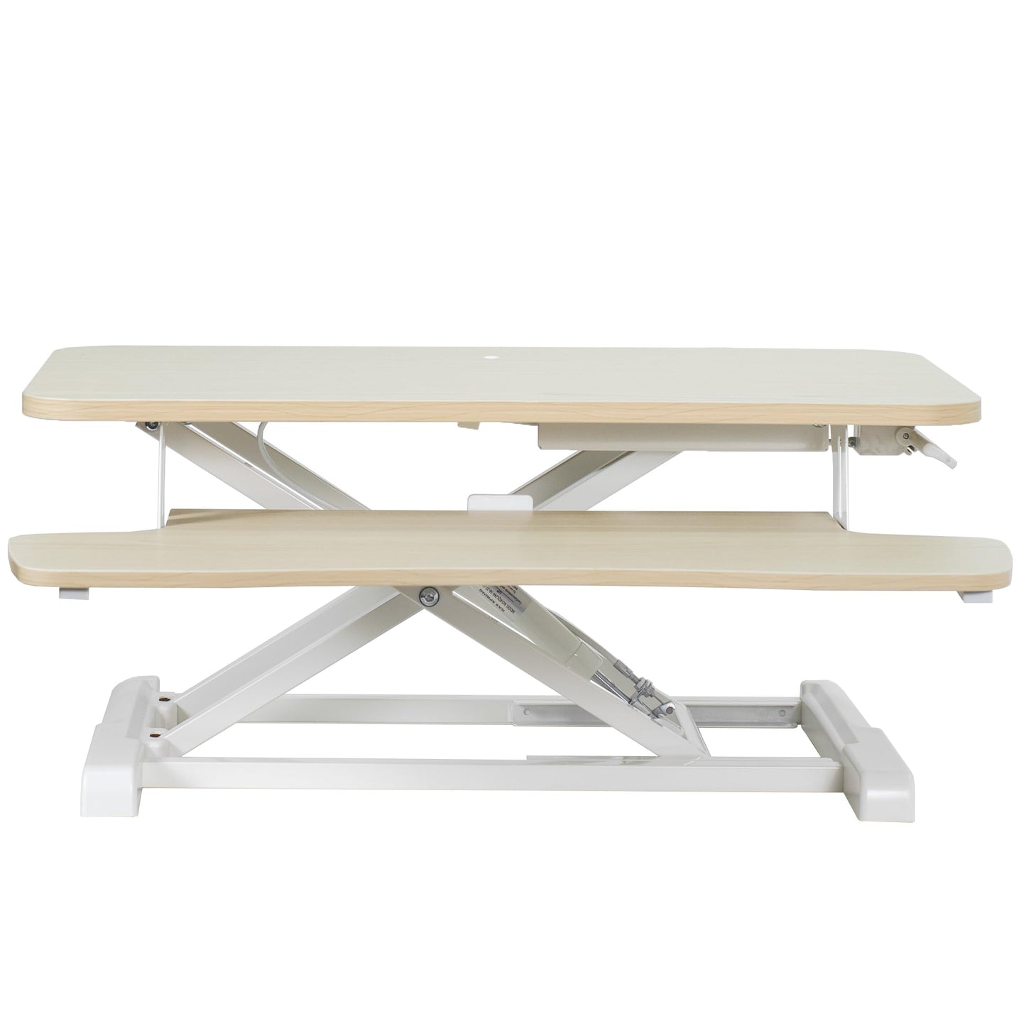 Height Adjustable Desk Converter Sit Stand Workstation Dual Monitor Laptop Riser Wide Keyboard Tray