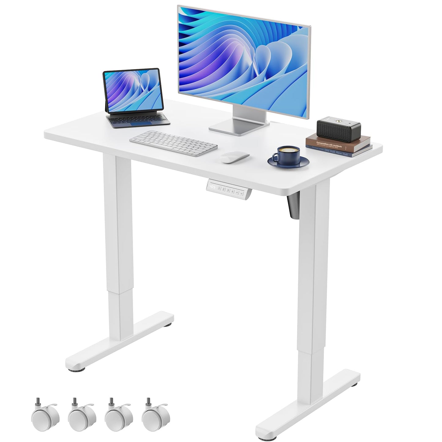 Electric Standing Desk Adjustable Height Sit Stand Desk with Memory Settings Home Office Desk