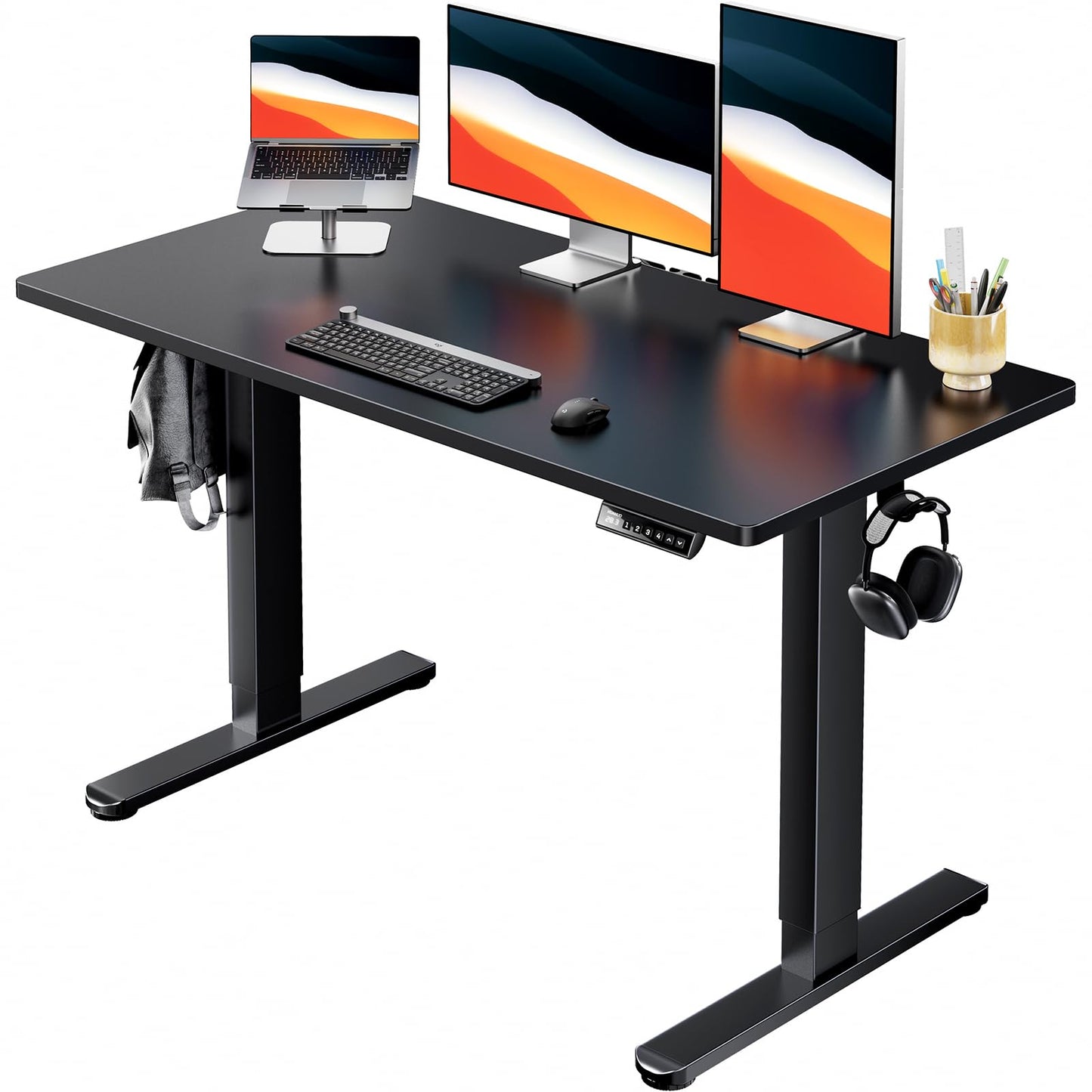 Electric Standing Desk Adjustable Height Sit Stand Desk with Memory Settings Home Office Desk