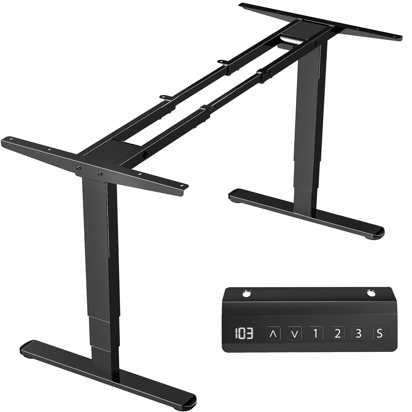 Electric Dual Motor Standing Desk Frame Height Adjustable DIY Workstation Memory Controller Frame Only 40–85 Inch Top Support