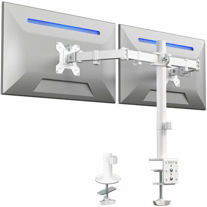 Dual Monitor Desk Mount Heavy Duty Fully Adjustable Steel Stand for Two Screens Computer Monitor Arm Stand