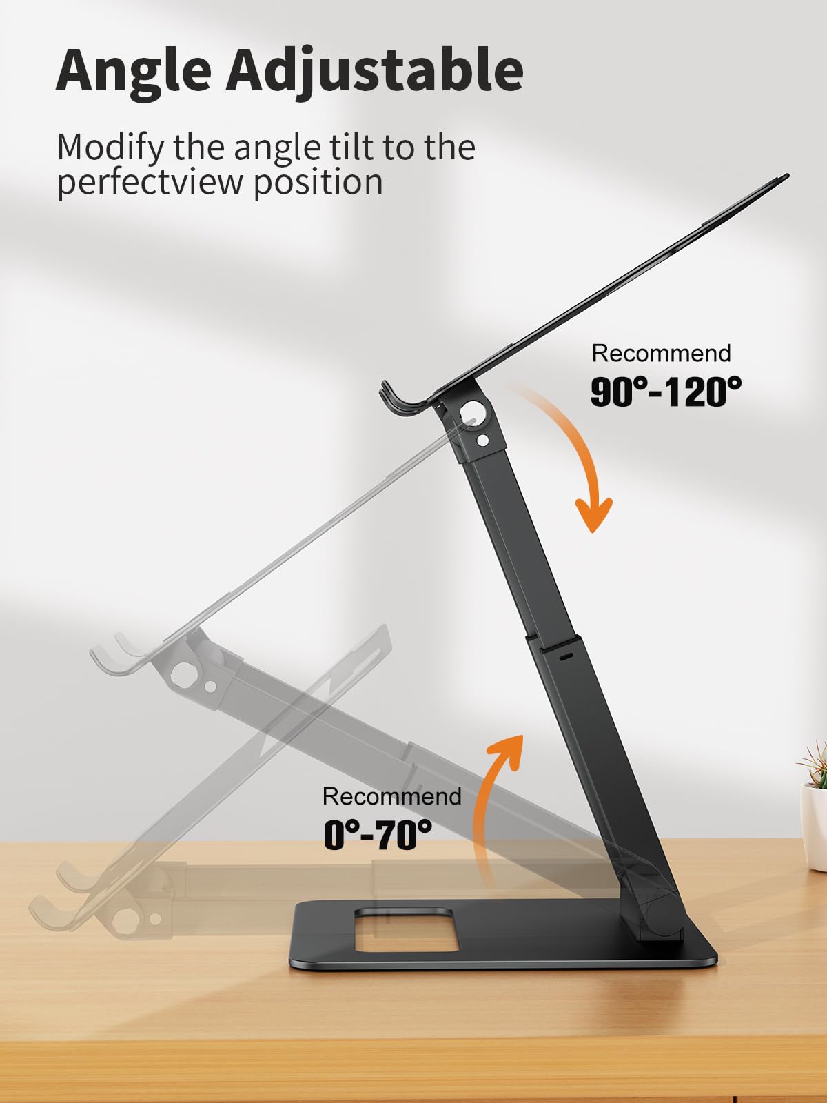 Adjustable Laptop Stand Telescopic Rotating Ergonomic Height Riser Foldable Desk Holder